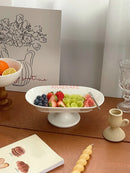Axyaa Ceramic Oval Fruit Dish Tea Cake Tray for Afternoon Tea and Sitting Room Table