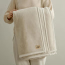 Axyaa Coco Plush Fleece Blanket - Cozy Throw for Couch, Bed, or Chair