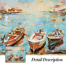 Axyaa Sailing Boat Abstract Sea Canvas Wall Art Print for Home Décor