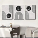 Boho Islamic Calligraphy Canvas Print Abstract Black Geometry Lines Wall Art Axyaa Home Decor
