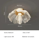 Axyaa Petal Ceiling Light: Luxury Warm Acrylic Bedroom Lighting Fixtures