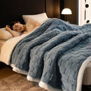 Axyaa Three-Layer Plush Blanket: Thick, Warm, & Versatile