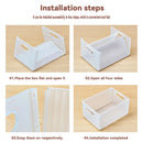 Axyaa Folding Handle Storage Box - Multi-functional Plastic Case for Kitchen Organization
