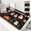 Santa Tree Non-Slip Absorbent Drying Mat by Axyaa