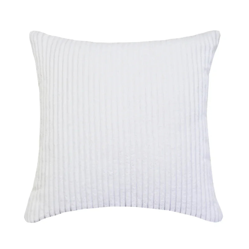 Axyaa Soft Corduroy Cushion Cover Striped Throw Pillow Case for Home Decor