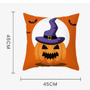 Axyaa Halloween Skull Cat Pumpkin Bat Castle Pillowcase 45x45cm