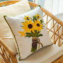 Axyaa Sunflower Embroidery Cushion Covers for Stylish Home Decor