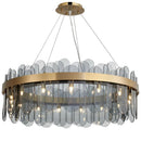 Axyaa Glass Chandelier: Nordic Postmodern LED Light for Living Spaces