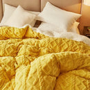 Axyaa Warmth Duvet Cover Blanket: Soft Cozy Fleece Quilt Cover for Winter Beds