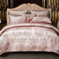 Axyaa Luxury Jacquard Bedding Set - European Style Satin Duvet Cover for Double Bed