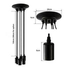 Axyaa Black Spider Chandelier: Vintage Industrial Pendant Light for Farmhouse Dining Room