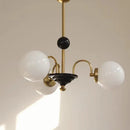 Cream Glass Ball Pendant Light by Axyaa: Modern French Style, Retro Design for Home Decor.
