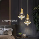 Modern Crystal Pendant Light by Axyaa: Height Adjustable Hanging Fixture for Kitchen, Dining, Living, Bedroom