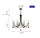 Axyaa French Crystal Chandelier, Retro Pearl Living Room Light