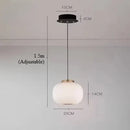Axyaa Nordic LED Pendant Lights White Lampshade Hanging Lamps Bedroom Lighting