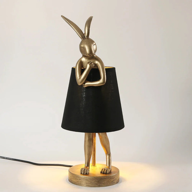Retro Resin Rabbit Table Lamp by Axyaa: Nordic Design for Bedroom & Living Room
