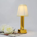 Axyaa Metal Table Lamp with USB Charging Port, Touch Control LED Night Light