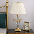 Axyaa Crystal Brass Table Lamp: Modern Home Office Decor Light