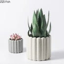 Axyaa Geometric Stone Pattern Ceramic Flowerpot for Bonsai and Succulents