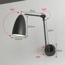 Axyaa Modern Foldable Reading Wall Light with Extendable Long Pole