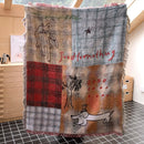 Axyaa Plaid Dog Art Tapestry Blanket - Unique Home Decoration Sofa Slipcover
