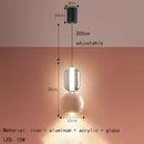 Axyaa Nordic Iron Glass Chandelier LED Lighting for Home Decor