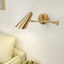 Axyaa Adjustable Swing Arm LED Wall Lamp for Home Bedside Lighting