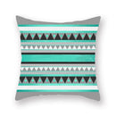 Axyaa Teal Blue Geometric Cushion Cover for Home Sofa Decor