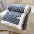 Axyaa Cozy Double Layer Fleece Blanket | Soft Plush Throw for Sofa Bed
