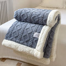 Axyaa Cozy Double Layer Fleece Blanket | Soft Plush Throw for Sofa Bed