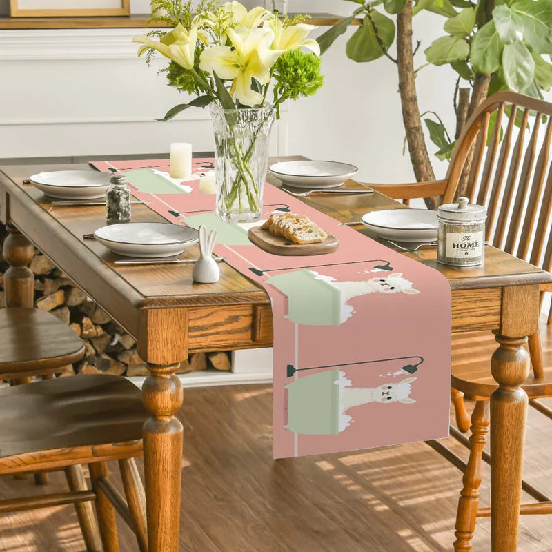 Alpaca Bathtub Table Runner by Axyaa: Kitchen & Dining Farmhouse Decor, Wedding Party Runner