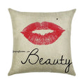 Axyaa Linen Pillowcase 45*45cm for Household Sofa Decor - Love Letter Series