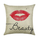 Axyaa Linen Pillowcase 45*45cm for Household Sofa Decor - Love Letter Series