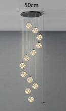 Axyaa Crystal Chandeliers: Modern LED Ceiling Hanging Lights for Living Room