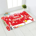 Santa Deer Welcome Mat by Axyaa: Festive Holiday Non-Slip Floor Decor