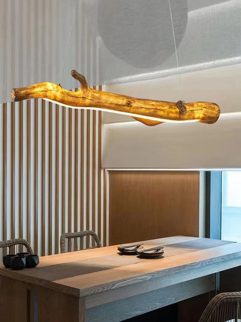 Axyaa Resin Branch Pendant Light - Simulated Wood Color