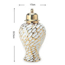 Axyaa Ceramic Light Luxury Electroplated Vase: European Style Decorative Storage Craft