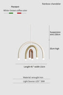 Axyaa U-shaped LED Chandelier for Kids Living Bedroom