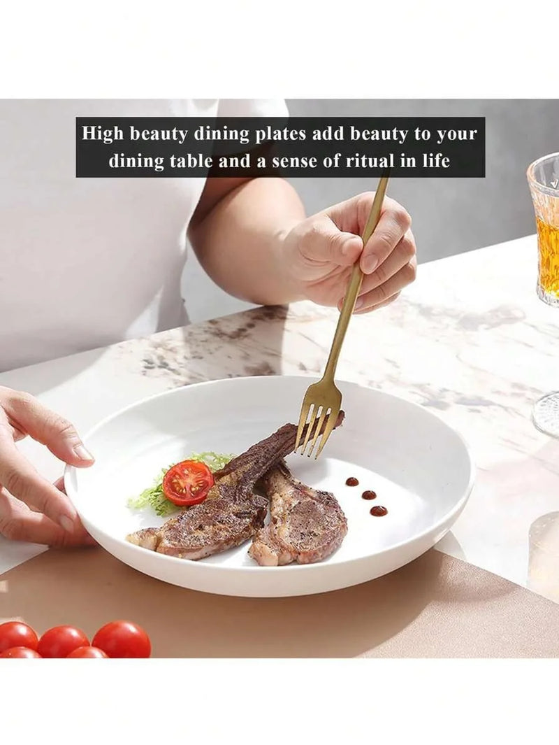 Axyaa Reusable Dessert Plates - Set of 8/12, Microwave & Dishwasher Safe, Ideal for Home, Parties & Outdoor