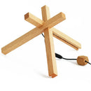 Axyaa Chinese Red Oak Table Lamp: Creative Art LED Floor Lamp for Bedroom, Vintage Home Lighting