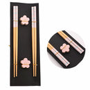 Axyaa Wood Sushi Chopsticks Set - Japanese & Chinese Tableware Gift