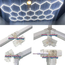 Axyaa Hexagon LED Garage Ceiling Light for Auto Body Repair & Workshop