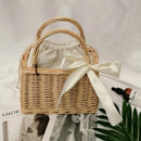 Handwoven Rattan Flower Basket by Axyaa - Versatile Storage & Décor Basket