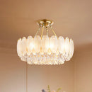 Axyaa Crystal Chandelier Stair Pendant Lamp Living Room Interior Lighting