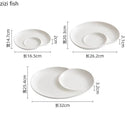 Axyaa Ceramic Spiral Dinner Plate - Molecular Cuisine Specialty Tableware