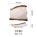 Axyaa Ceramic Shallow Plate for Sushi and Breakfast