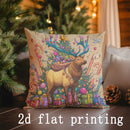 Axyaa Christmas Animal Pattern Cushion Cover for Sofa Bedroom Car