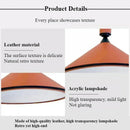 Axyaa Nordic Designer Leather Pendant Light - Loft Industrial Style Lighting