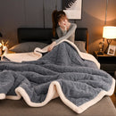 Axyaa Winter Plush Fleece Blanket - Cozy Sofa Quilt for Office and Home