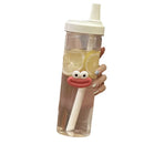 Axyaa Bubble Tea Water Bottle with Pearl Milk Tea Straw - 500/850ML Large Capacity